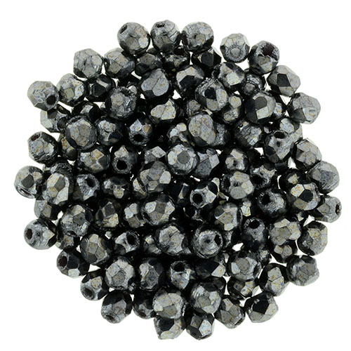 FP-2,5-23980L Fire Polished Hematite 2,5 mm.-0 FP-2,5-23980L Fire Polished Hematite 2,5 mm.-0