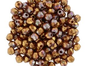 FP-2,5-93200LH Fire Polished, Bronze Luster Iris - Opaque Red 2,5 mm.-0