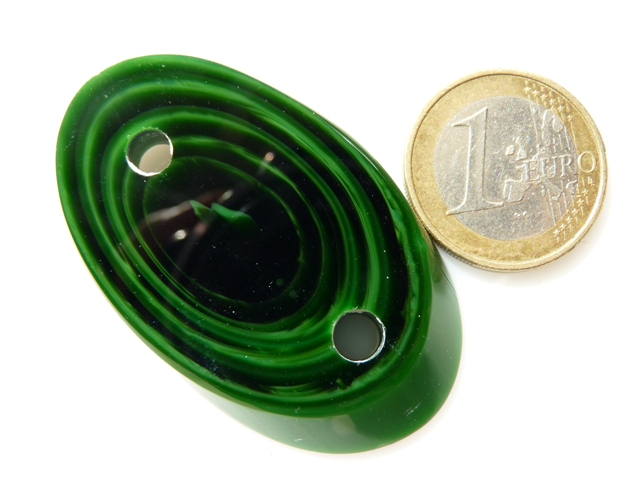 H61 Opaque Jet/Green Hanger met 2 grotere gaten.-0 H61 Opaque Jet/Green Hanger met 2 grotere gaten.-0