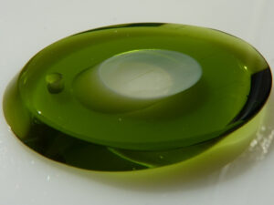 H63 Olive Green/Crystal, White Opal Hanger -14291