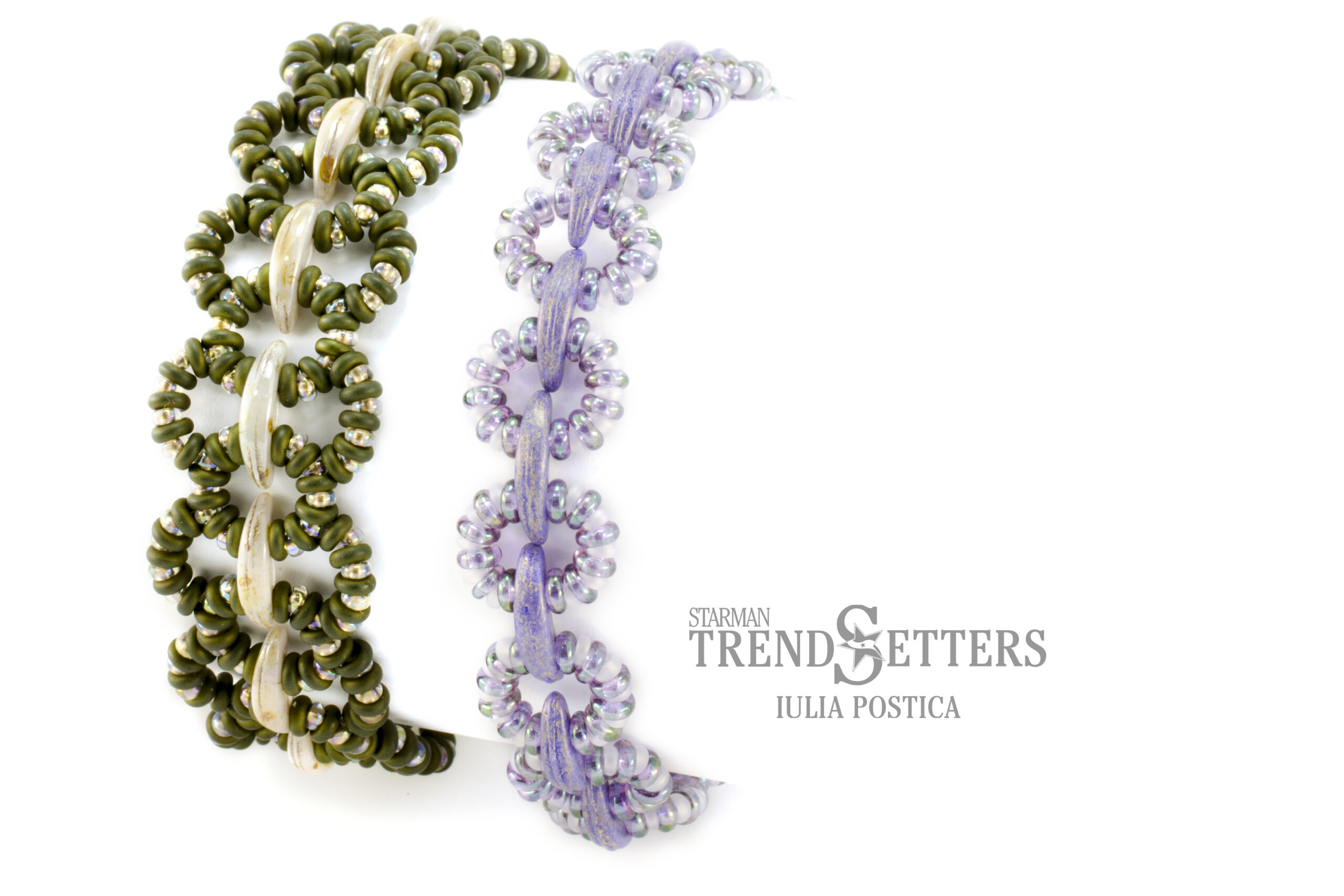 Lacy Links, Free Pattern with TOHO Demi Round Beads AND CzechMates® Crescent-0 Lacy Links, Free Pattern with TOHO Demi Round Beads AND CzechMates® Crescent-0