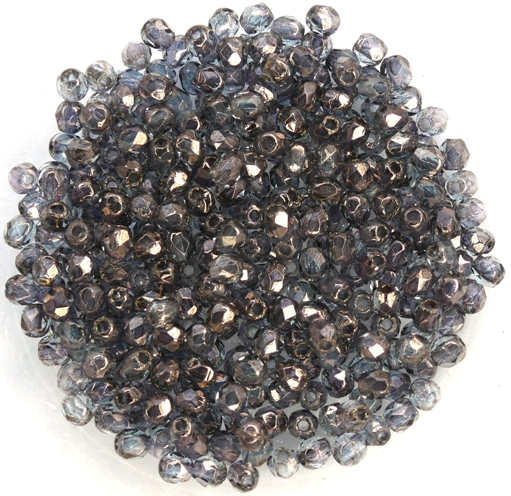 0080529 Crystal Chocolate Metallic Bronze Luster facet 2.5 mm. 100 Pc.-0 0080529 Crystal Chocolate Metallic Bronze Luster facet 2.5 mm. 100 Pc.-0