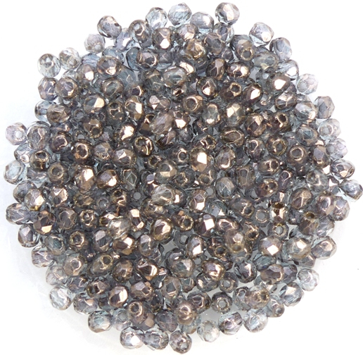 0080529 Crystal Chocolate Metallic Bronze Luster facet 2.5 mm. 100 Pc.-13652