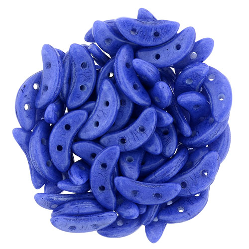 CMCR-S0004WH CzechMates Crescent ColorTrends: Opaque Snorkel Blue 5 gram.-0 CMCR-S0004WH CzechMates Crescent ColorTrends: Opaque Snorkel Blue 5 gram.-0