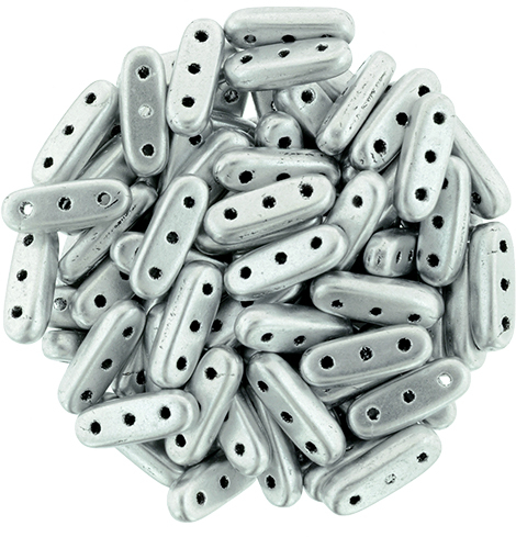 CMBM-00030-01700 Matte - Metallic Silver CzechMates® Beam 10 gram-0 CMBM-00030-01700 Matte - Metallic Silver CzechMates® Beam 10 gram-0