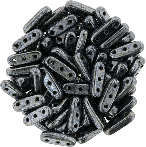 CMBM-23980-14400 Jet Hematite CzechMates® Beam 10 gram-0 CMBM-23980-14400 Jet Hematite CzechMates® Beam 10 gram-0