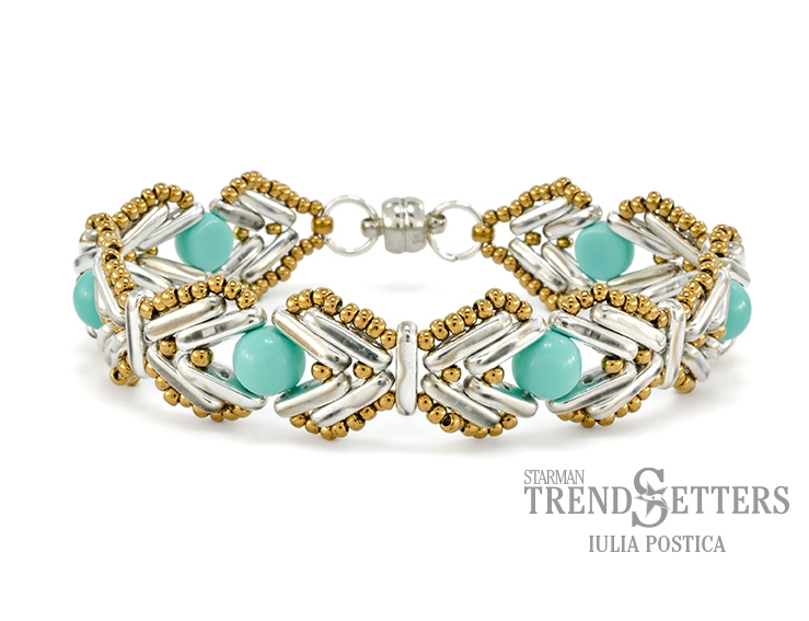 Protect Me Bracelet, Free Pattern with CzechMates™ Beam Beads.-0