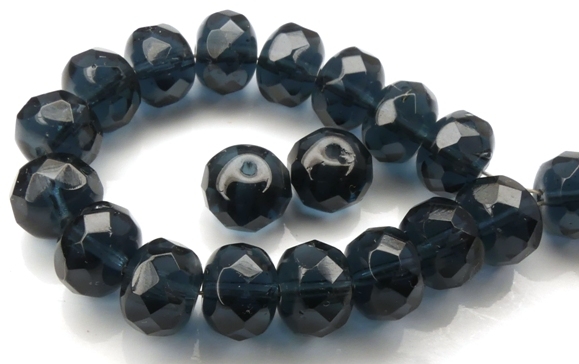 0020209 Montana, Rondelle Facet 9 x 6 mm. 15 Pc.-0 0020209 Montana, Rondelle Facet 9 x 6 mm. 15 Pc.-0