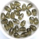 0020293 Black Diamond, Pear shaped Facet 10 x 7 mm. 12 Pc.-0