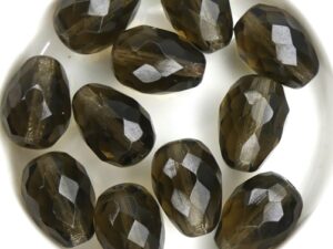 0020294 Black Diamond, Pear shaped Facet 16 x 12 mm. 4 Pc.-0