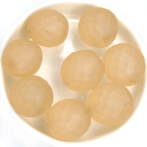 0040241 Matte Crystal Champagne Luster, Facet 16 mm. 4 Pc.-0 0040241 Matte Crystal Champagne Luster, Facet 16 mm. 4 Pc.-0