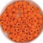 0060015 Opaque Orange ( Hyacinth) Roller Bead. 40 Pc.-0
