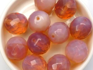 0070290 Pink Opal, Facet 14 mm. 4 Pc.-0