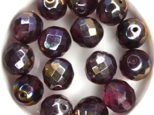 0080551 Amethyst Capri Gold, Facet 12 mm. 6 Pc.-0