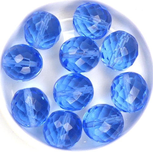 0090156 Sapphire Facet 14 mm. 6 Pc.-0