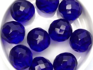 0090366 Cobalt Blue, Facet 14 mm. 6 Pc.-0