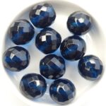 0090368 Dark Capri Blue, Facet 14 mm. 6 Pc.-0