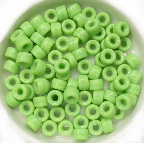 0100088 Opaque Green Roller Bead. 40 Pc.-0