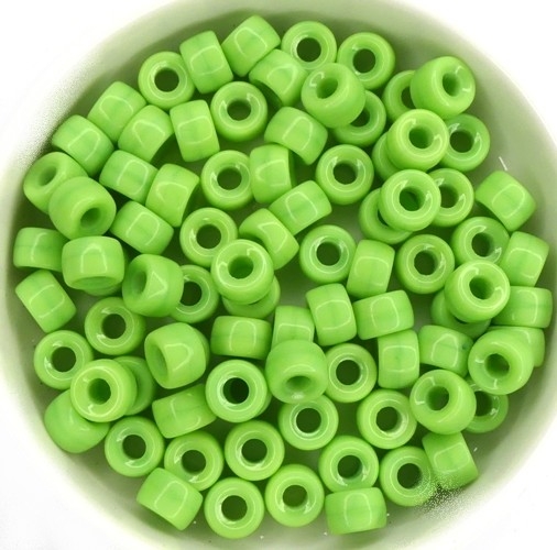 0100088 Opaque Green Roller Bead. 40 Pc.-14415