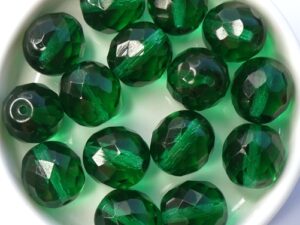 0100378 Emerald, Facet 12 mm. 6 Pc.-0