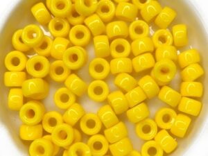 0130014 Opaque Yellow Roller Bead. 40 Pc.-14418