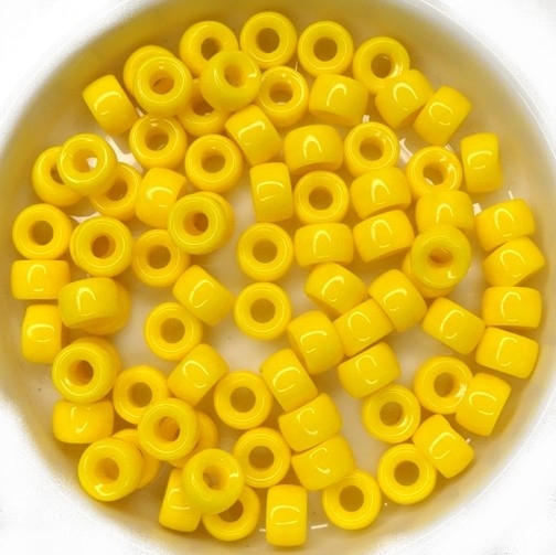 0130014 Opaque Yellow Roller Bead. 40 Pc.-14418