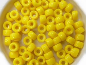 0130014 Opaque Yellow Roller Bead. 40 Pc.-0