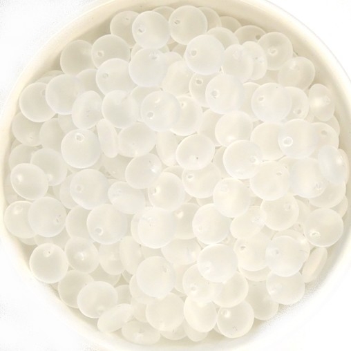 0140106 Mat White Opal Lentil ± 120 Pc.-0 0140106 Mat White Opal Lentil ± 120 Pc.-0