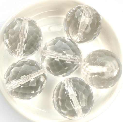 0150108 Crystal, facet 18 mm. 3 Pc.-0 0150108 Crystal, facet 18 mm. 3 Pc.-0