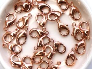 0160006 Karabijnslotje Copper coated, eerste keus 12 mm. 6 Pc.-0