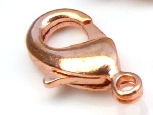 0160006 Karabijnslotje Copper coated, eerste keus 12 mm. 6 Pc.-14609