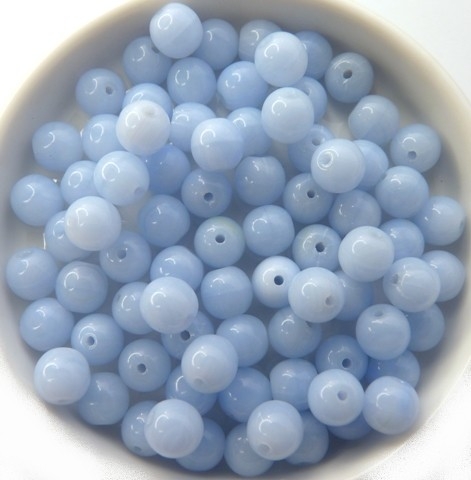 06-R-33000 Opaque Light Blue Round 6 mm. 50 Pc.-14587
