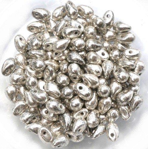 CD-23980-81002 Jet Old Silver Czech Drops 100 Pc.-0 CD-23980-81002 Jet Old Silver Czech Drops 100 Pc.-0