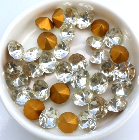 SS41-MCC-00030-98521 Vintage Crystal Gold Foiled Chaton 12 Pc.-0