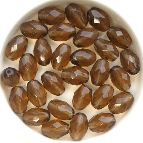0030319 Smoke Topaz Oval Facet 11 x 8 mm. 14 Pc.-0 0030319 Smoke Topaz Oval Facet 11 x 8 mm. 14 Pc.-0