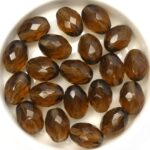 0030320 Smoke Topaz Oval Facet 13 x 10 mm. 8 Pc.-0