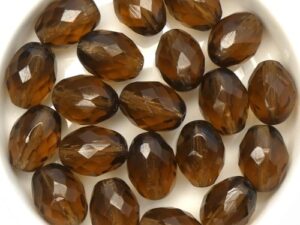 0030320 Smoke Topaz Oval Facet 13 x 10 mm. 8 Pc.-0