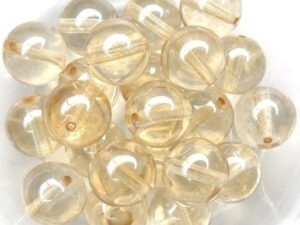 0040014 Crystal Champagne Round Glass Bead 10 mm. 15 Pc.-15076