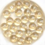 0040014 Crystal Champagne Round Glass Bead 10 mm. 15 Pc.-0