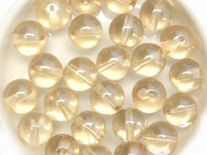 0040014 Crystal Champagne Round Glass Bead 10 mm. 15 Pc.-0