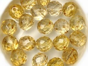 0040244 Crystal Travertin facet 10 mm. 10 Pc.-15087
