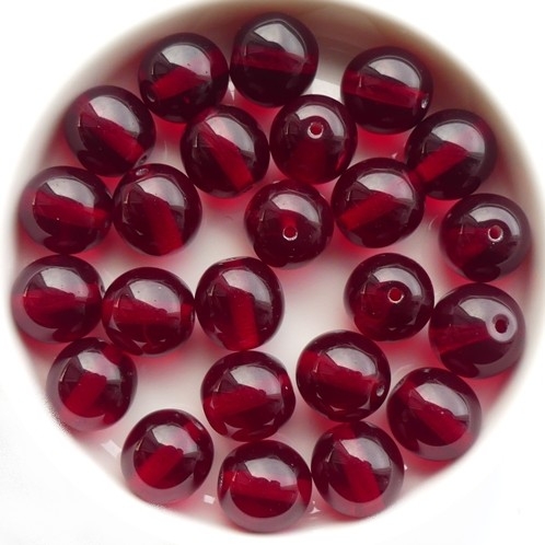 0050007 Garnet pressed round 10 mm. 15 Pc.-0