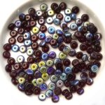 0050016 Garnet AB Pressed Rondelle 4 mm. 80 Pc.-0