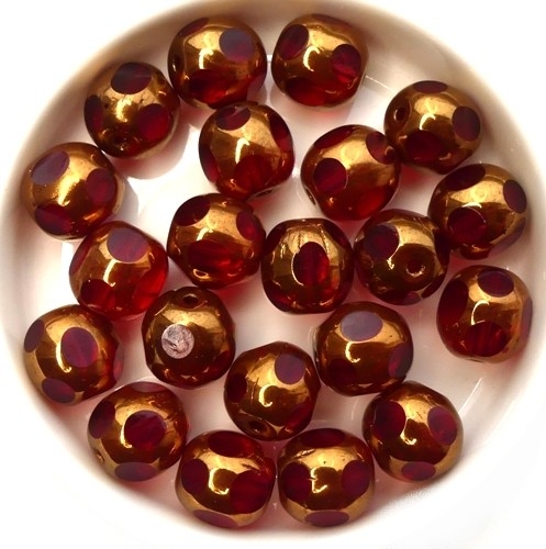 0050248 Siam Bronze, Eight Cut Window Bead 10 mm. 10 Pc.-0 0050248 Siam Bronze, Eight Cut Window Bead 10 mm. 10 Pc.-0