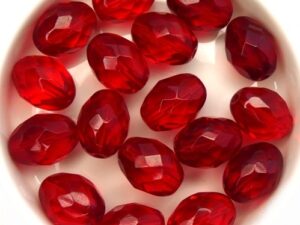 0050276 Siam Red, Oval shaped Facet 13 x 10 mm. 6 Pc.-0