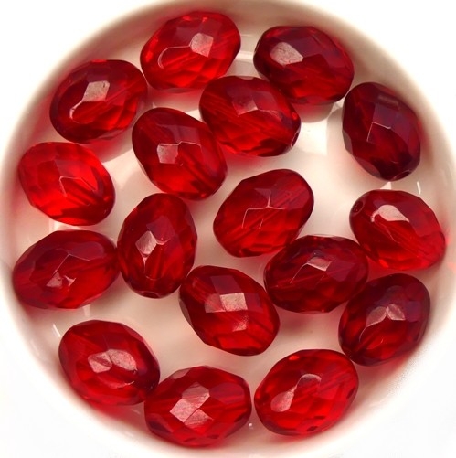 0050276 Siam Red, Oval shaped Facet 13 x 10 mm. 6 Pc.-0 0050276 Siam Red, Oval shaped Facet 13 x 10 mm. 6 Pc.-0