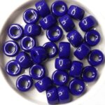 0090025 Opaque Navy Blue Roller Bead. 25 Pc.-0