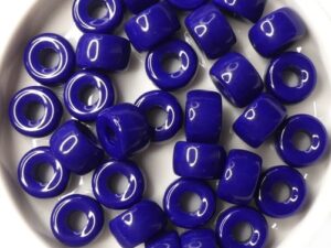 0090025 Opaque Navy Blue Roller Bead. 25 Pc.-0