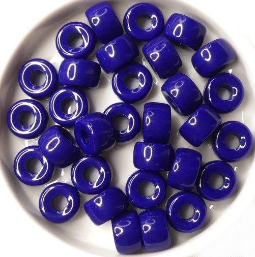 0090025 Opaque Navy Blue Roller Bead. 25 Pc.-0 0090025 Opaque Navy Blue Roller Bead. 25 Pc.-0