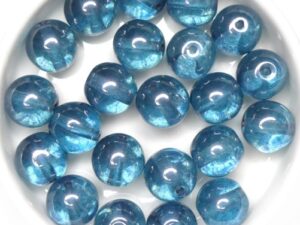 0090210 Crystal Blue Luster Round 10 mm. 15 Pc.-0